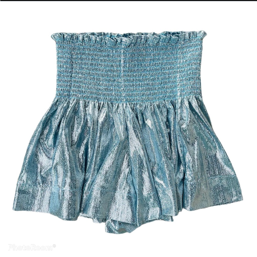 Queen of Sparkles- Powder Blue Swing Shorts